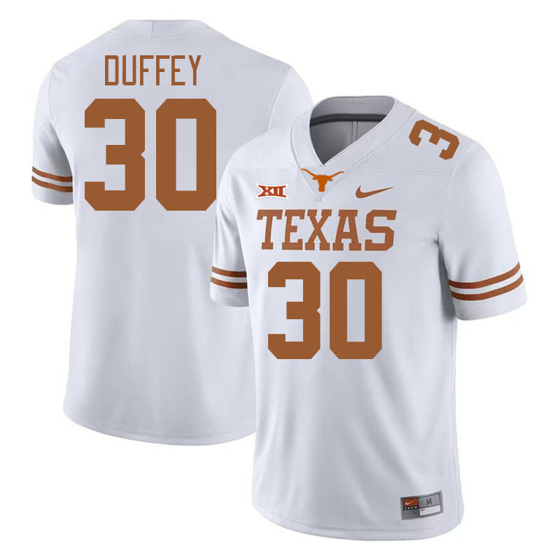 Men #30 Jackson Duffey Texas Longhorns College Football Jerseys Stitched-White